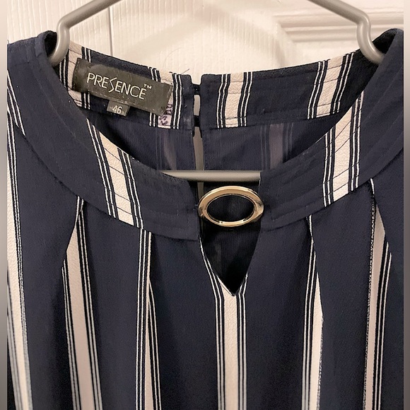 Stripped blue plus size top - Picture 3 of 3